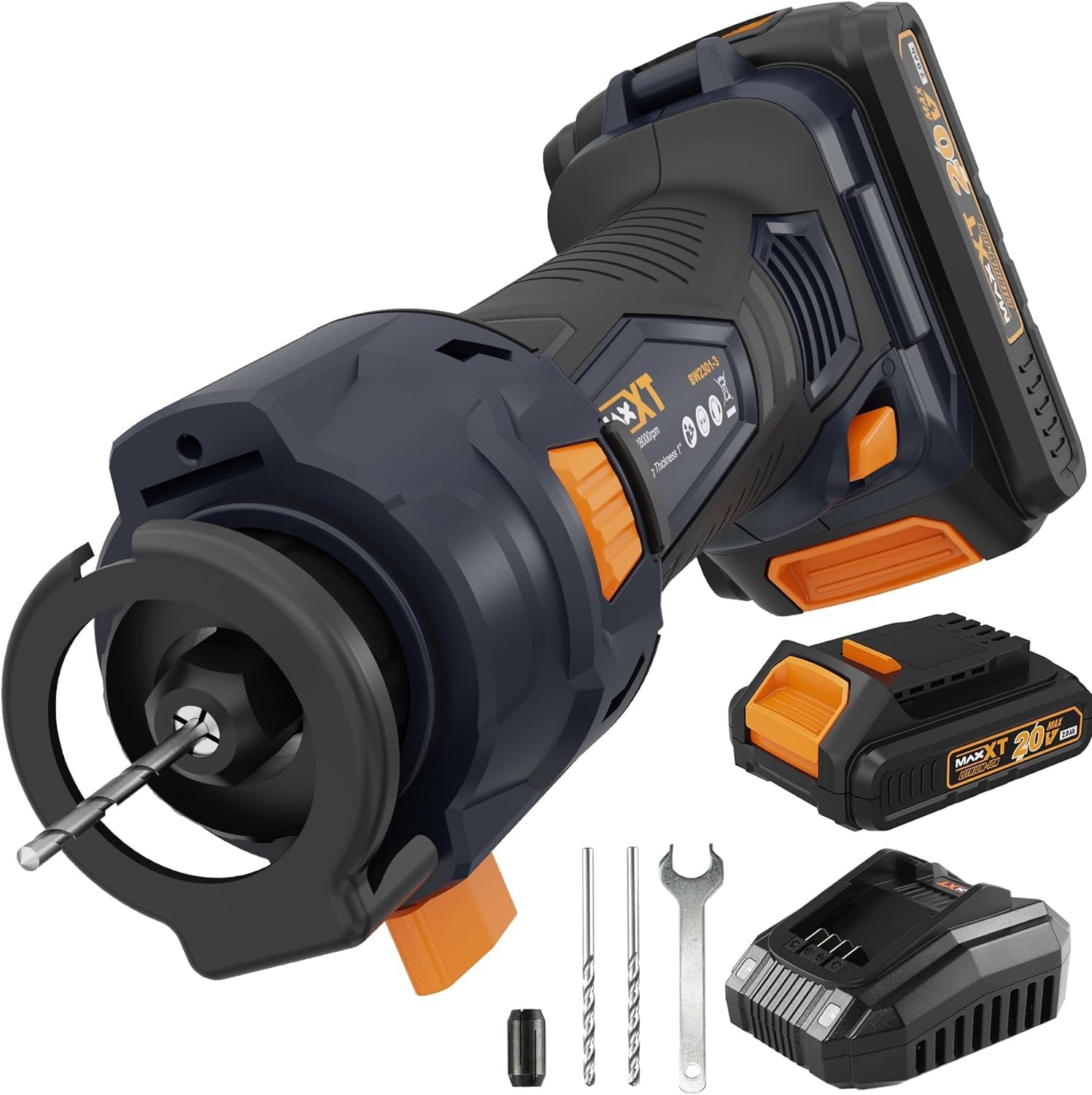MAXXT Cordless Drywall Cut Out Tool, 1/8-Inch and 1/4-In Collets, 20V