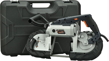 MAXXT Corded Bandsaw, 10-Amp 5-Inch Deep Cut, Variable Speed Handheld Portable, Multi-Purpose Cutting; with Carrying Case