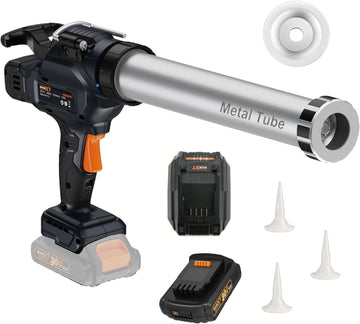 MAXXT 2-in-1 Cordless Caulking Gun, Anti-Dripping Sausage Gun with 2.0AH Batteries, for 10oz-20oz/300-600ml Cartridges and Sausage Packs