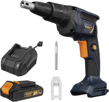 MAXXT 20V Cordless Drywall Screw Gun Brushless, Lithium-Ion 1/4" Hex Drywall Screwdriver, Variable Speed 0-4200 RPM Drywall Tools, Adjustable Depth Nosecone Drywall Gun with 2.0Ah Battery