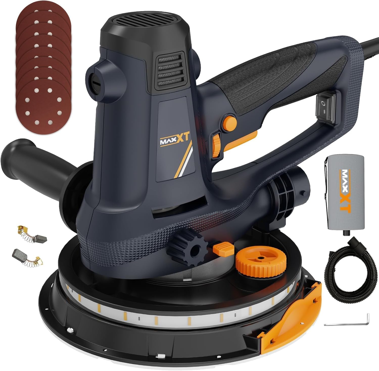 MAXXT Handheld Drywall Sander 810W, Electric Sander for Walls,Rough and fine Sanding, 1500-2800RPM Variable Speed, Upgraded Pad, Adjustable Suction, Self-Dust-Extraction (120, Volts)