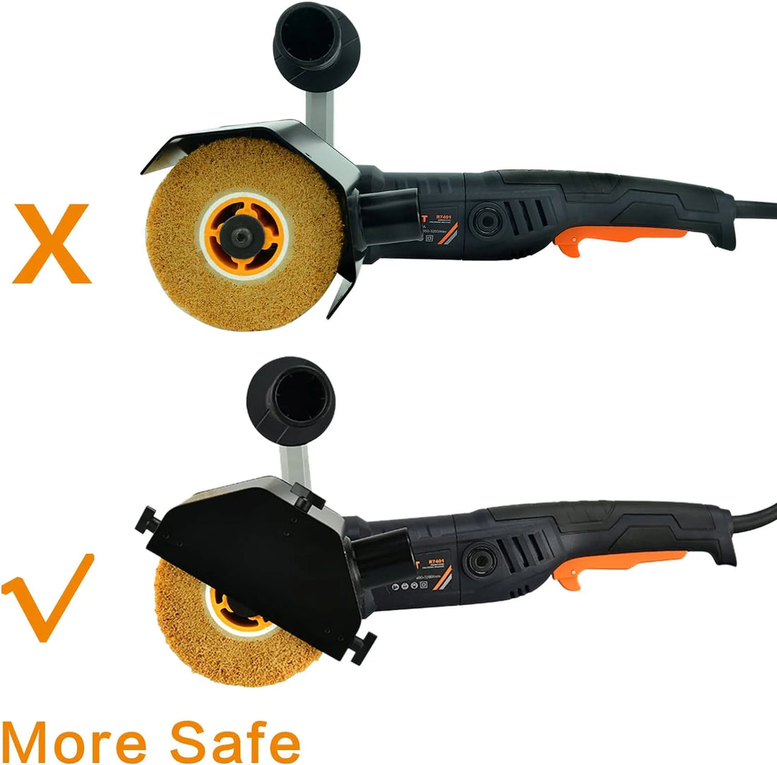 MAXXT Burnishing Polishing Machine 1300W Handle Polishing Machine Wheel Polisher Sander Wire Drawing Machine for Metal Wood Stainless Steel Polishing