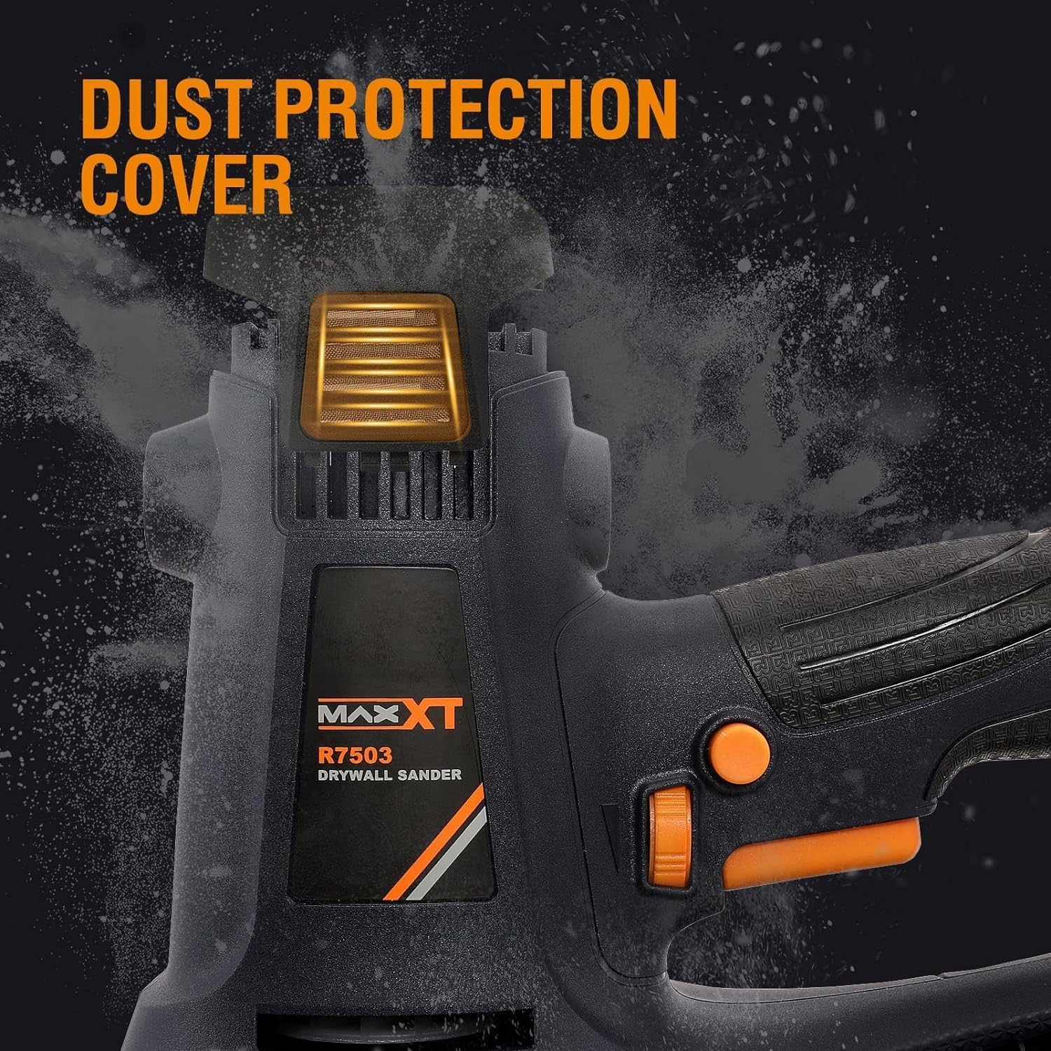 MAXXT Handheld Drywall Sander 810W, Electric Sander for Walls,Rough and fine Sanding, 1500-2800RPM Variable Speed, Upgraded Pad, Adjustable Suction, Self-Dust-Extraction (120, Volts)