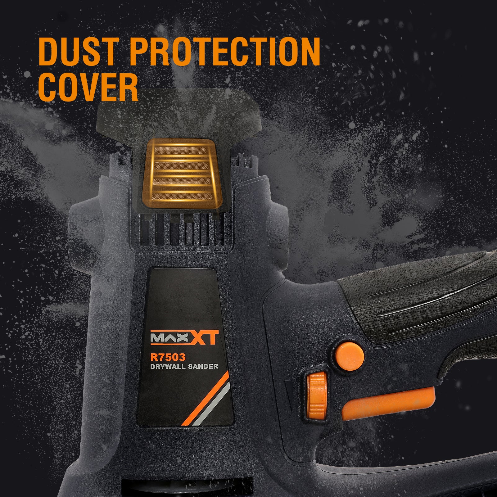 MAXXT Handheld Drywall Sander 810W, Electric Sander for Walls,Rough and fine Sanding, 1500-2800RPM Variable Speed, Upgraded Pad, Adjustable Suction, Self-Dust-Extraction (120, Volts)