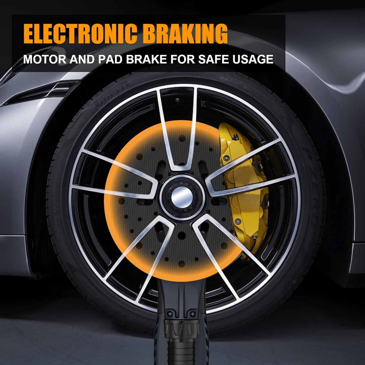 MAXXT Electric 5mm Random Orbital Sander, Brushless 350W 3A Palm Sander, Multi-Function Variable Speed Electric Corded Orbital Sanders Machine with 6Inch Sanding Pad, 10 Sanding Paper for Woodworking