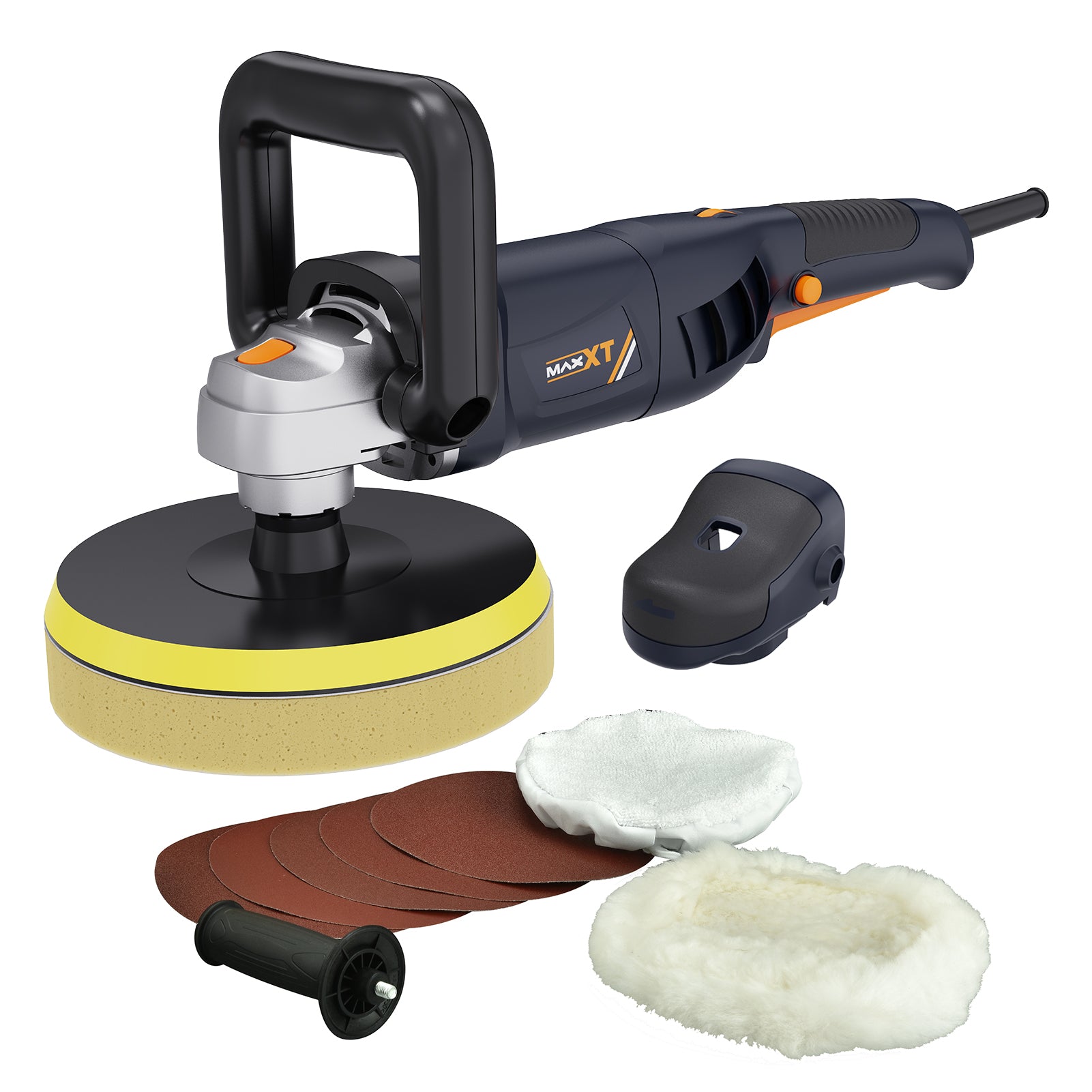 MAXXT Buffer Polisher/ car polisher/ Sander polisher/ Sanding Polisher, Soft start and Constant speed; 10A Motor, Variable speed 600-3000 RPM; 7” backing plate; Comes with 7