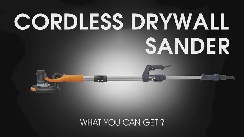 MAXXT Drywall Sander, Lightweight Popcorn Ceiling Removal Tool, 5 Variable Speed Foldable Telescopic Electric Drywall Sander, 800-1700RPM Vertical Power Ceiling Sander with 6pcs SandPapers, Bag