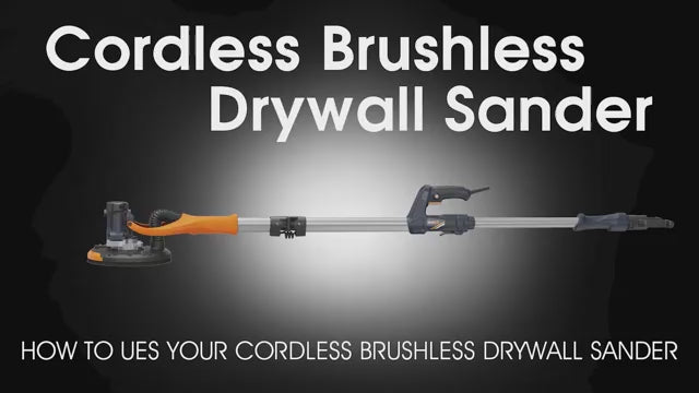 MAXXT Drywall Sander, Lightweight Popcorn Ceiling Removal Tool, 5 Variable Speed Foldable Telescopic Electric Drywall Sander, 800-1700RPM Vertical Power Ceiling Sander with 6pcs SandPapers, Bag