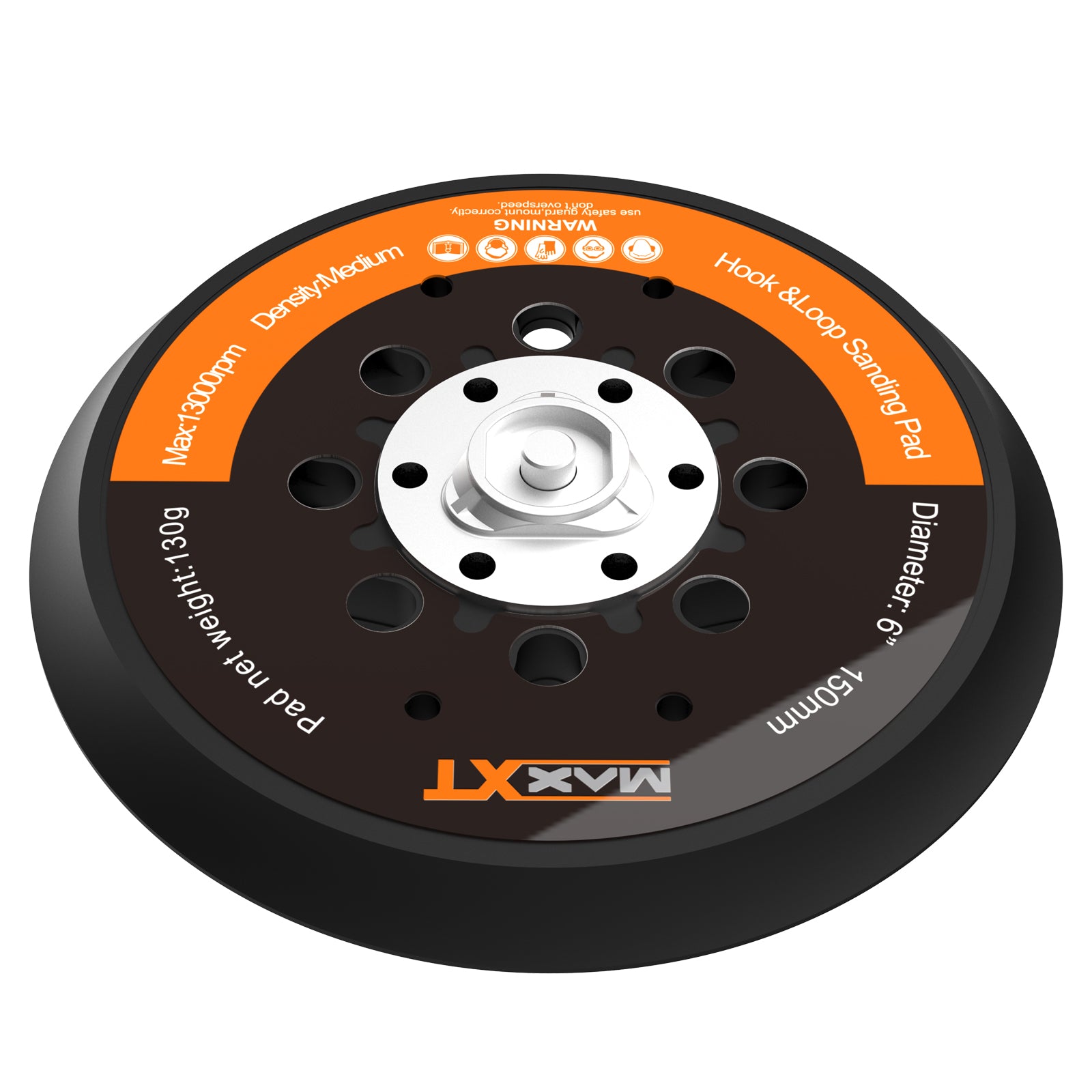 MAXXT 6" Hook & Loop DA Sander Backing Plate Pad